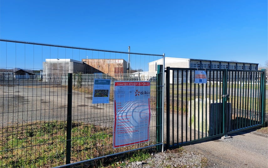 Zone d'implantation, à côté de la chaufferie de la Cité Scolaire.